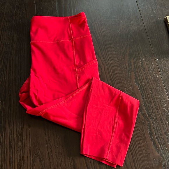 Lululemon Wunder Train High Rise Tights with side pockets, 25”, red - Picture 5 of 8